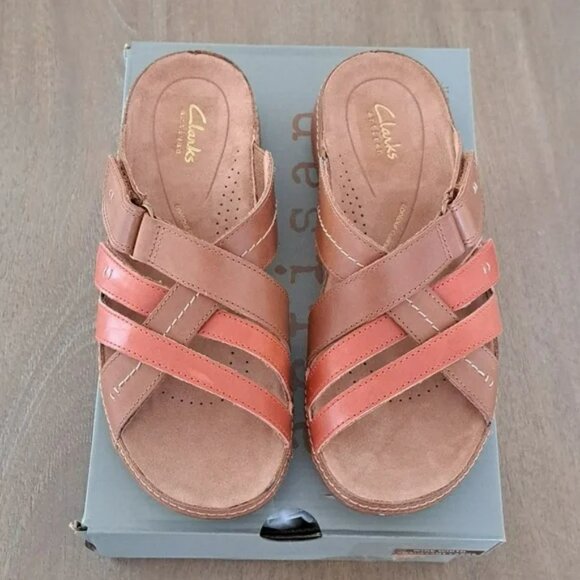 Clarks Artisan Cecily Slide - Color: Tan Combination - Size: 7.5 W - Picture 2 of 9